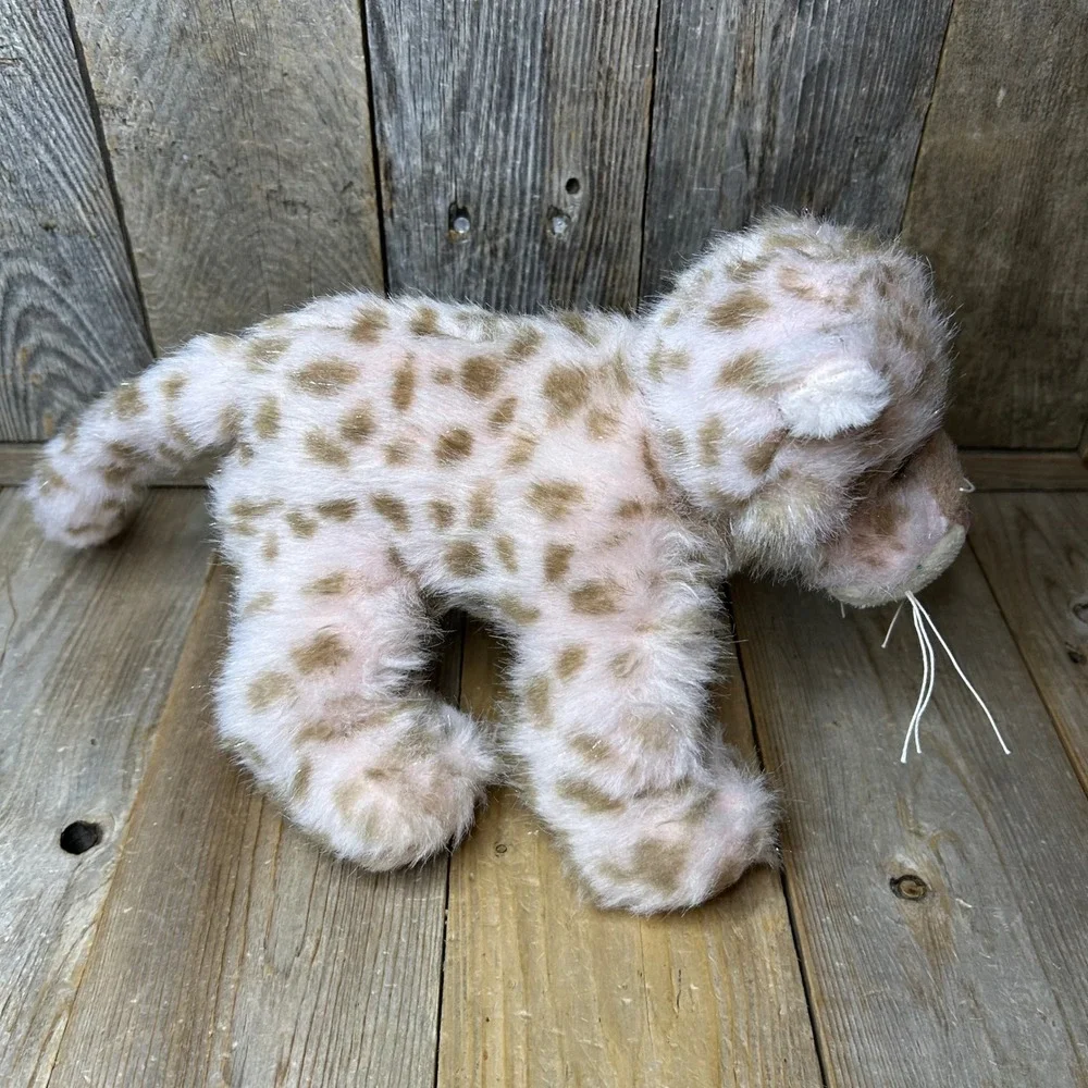 Ganz Webkinz Strawberry Cloud Leopard HM466 Pink Spotted Plush Sealed Code Tag